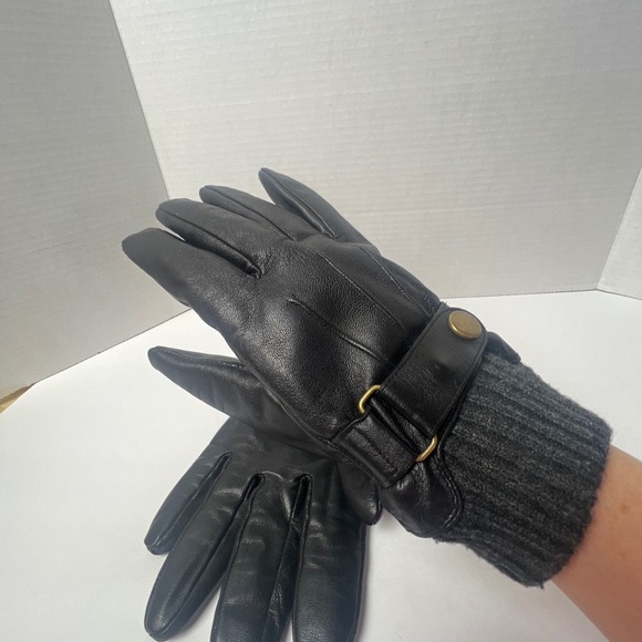 Isotoner men’s black gloves size M - Picture 3 of 10